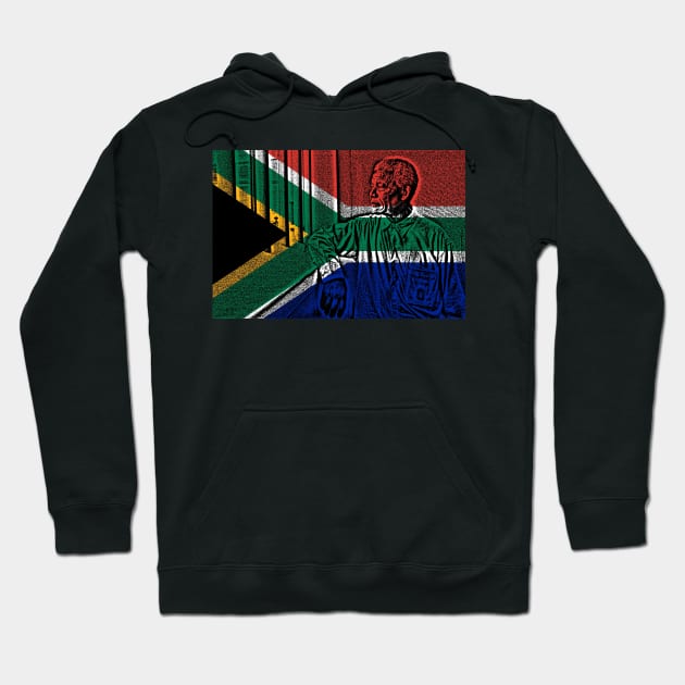 Nelson Mandela South African Flag Hoodie by Historia